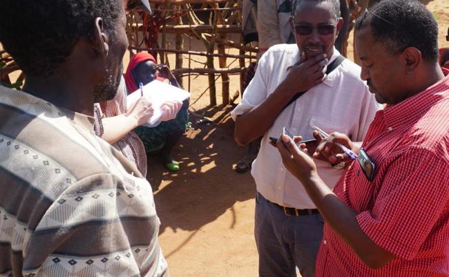 Collecting data in South Ari district, Ethiopia. 